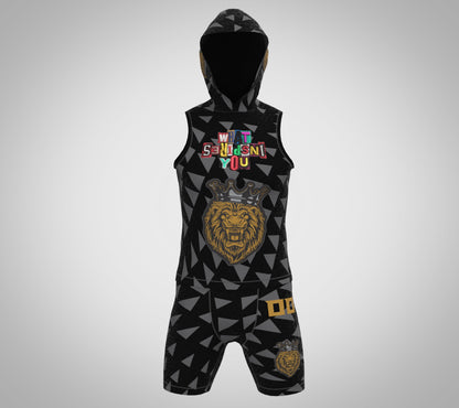 CUSTOM BLACK & GOLD COMPRESSION 7V7 FLAG FOOTBALL UNIFORM