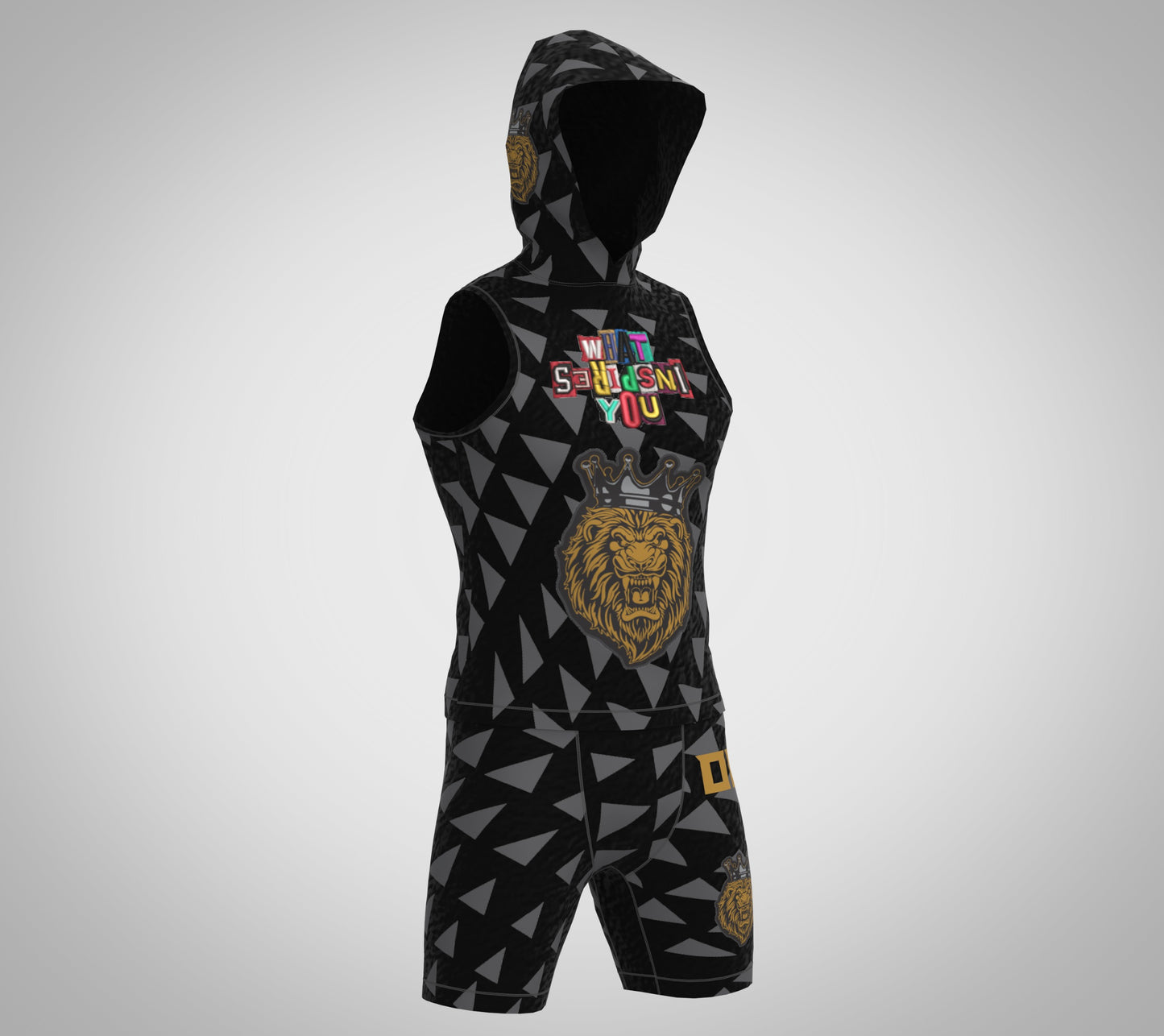 CUSTOM BLACK & GOLD COMPRESSION 7V7 FLAG FOOTBALL UNIFORM