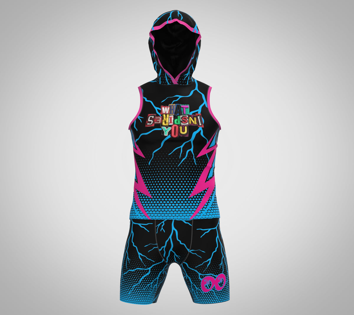 CUSTOM BLUE & PINK COMPRESSION 7V7 FLAG FOOTBALL UNIFORM