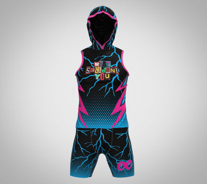 CUSTOM BLUE & PINK COMPRESSION 7V7 FLAG FOOTBALL UNIFORM