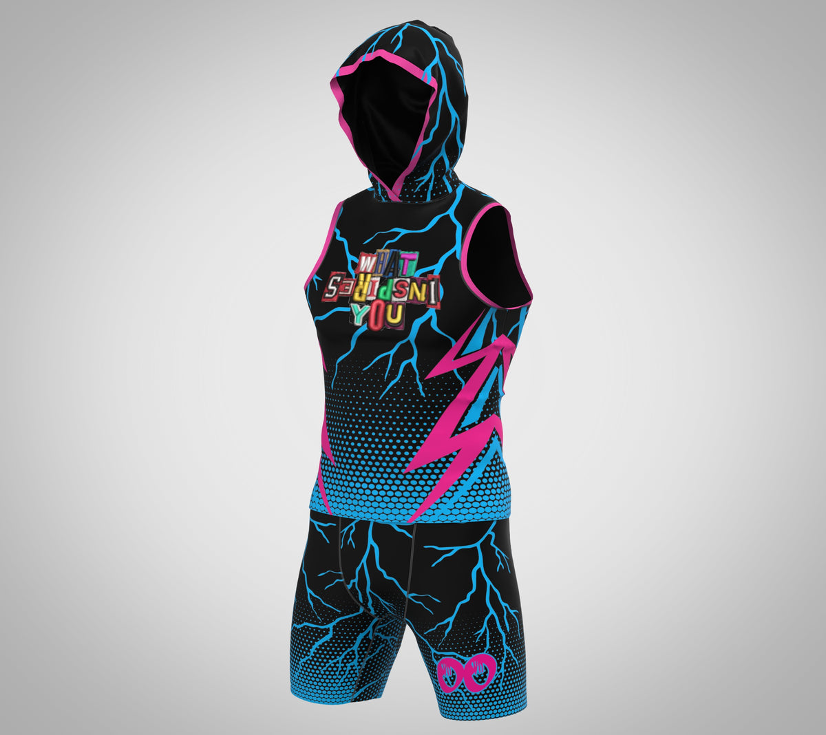CUSTOM BLUE & PINK COMPRESSION 7V7 FLAG FOOTBALL UNIFORM