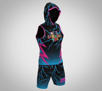 CUSTOM BLUE & PINK COMPRESSION 7V7 FLAG FOOTBALL UNIFORM