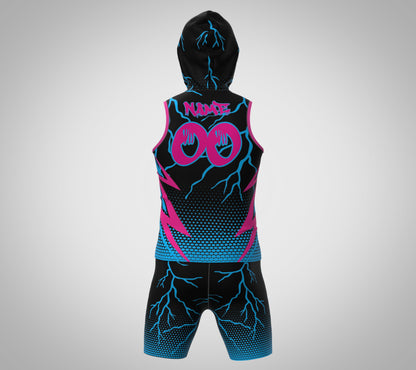 CUSTOM BLUE & PINK COMPRESSION 7V7 FLAG FOOTBALL UNIFORM